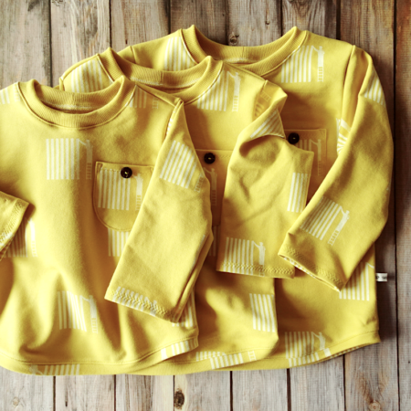 oversize shirt von See you at six playtime in sulphur yellow mit aufgenähter Brusttasche